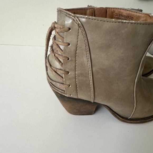 Now or Never Taupe Lace-Up Ankle Booties - Picture 2 of 2